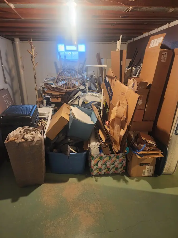 Roll-off dumpster container at job site for Concrete Dumpster Rental in Kenilworth